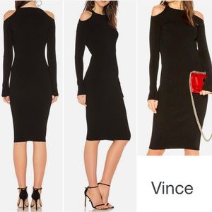 New Vince Cold Shoulder Knit Bodycon Dress